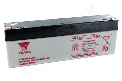 Yuasa NP2.1-12 12v 2.1Ah 12 Volt Sealed Lead Acid 12 V 2.1Ah Battery • £17.99