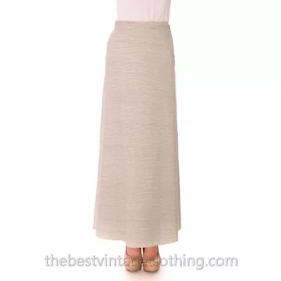 Vintage 1970s Vuokko Striped Wrap Skirt Designer Maxi Black Cream Jokapoika Stri • $254.37