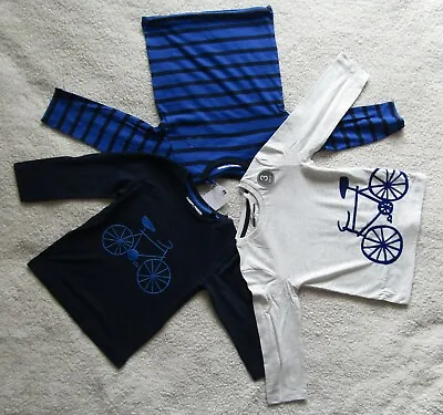 Next 3 Pack Long Sleeve T-Shirt/Top Bicycle Theme Age 2-3 Years Brand New WL • £17.99