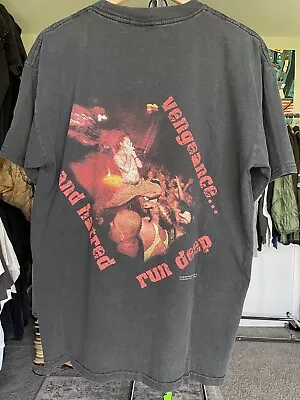 Vintage 90’s Vision Of Disorder Imprint Rock Band Grunge Black Large Shirt • $200