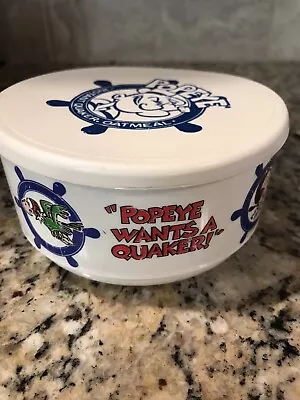 Vintage Popeye Quaker Oatmeal Cereal Bowl 1990 Olive Oyl Swee'pea King Features • $4.50