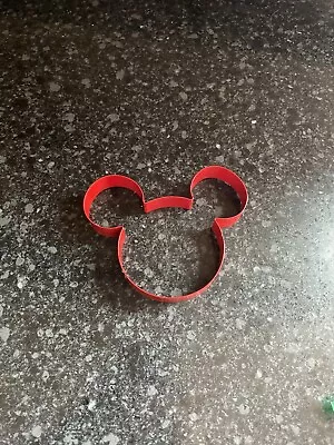 Disney Parks Home Mickey Mouse Icon Head Red Metal Cookie Cutter Sandwich • $15