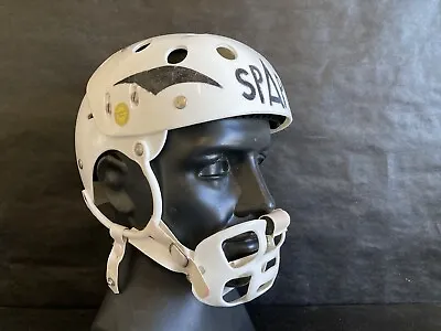 SPAPS White Ice Hockey Helmet W/ Mouth Guard Sven Tumba 1960's 58-62 L Vintage • $155