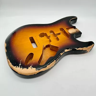 MJT USA Stratocaster Relic Body Alder 3-Tone Sunburst Nitro MJT4187 • $399.99