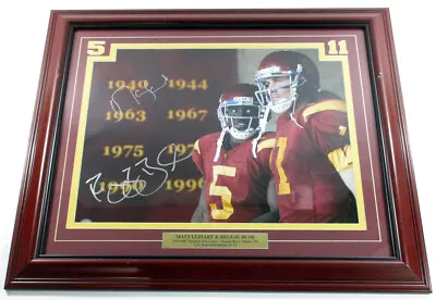 Matt Leinart Reggie Bush Signed 16x20 Photo Matted Framed Mounted Memories Autos • $74.99