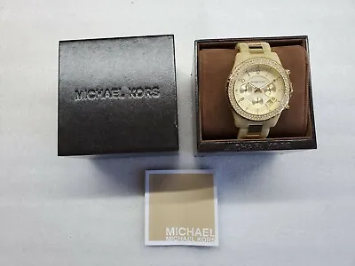 Michael Kors Madison Chronograph Date Two Tone Women's Watch Mk5417 Pre-owned • $194.95