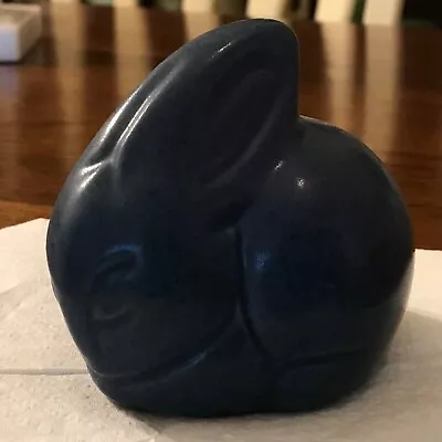 Van Briggle Art Pottery Bunny Rabbit Deep Blue-Purple Highlights V2 Signed SAR ? • $59