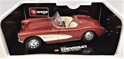 Burago 3024B Chevrolet 1957 Corvette Convertible - Bronze - 1/18 Die-cast MIB • $59