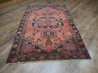 Authentic Farmhouse Vintage Turkish Geometric Anatolian HandMade Rug 3.9x6.1 Ft • $0.99