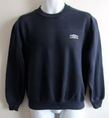 Umbro Mens Sweatshirt Jumper Top Size S Blue Crew Neck • £8.99