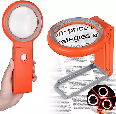 30X 40X Magnifying Glass With Light And Stand Large Lighted Magnifying Glass 18 • $23.53