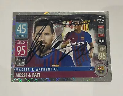 Messi And Fati Signed Match Attax Authentic • £69.99