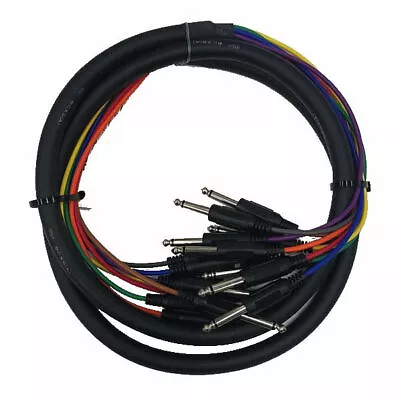 Cable Up CU/SU202 6' 1/4  TS Male To 1/4  TS Male Audio Snake (8-Channel) • $23