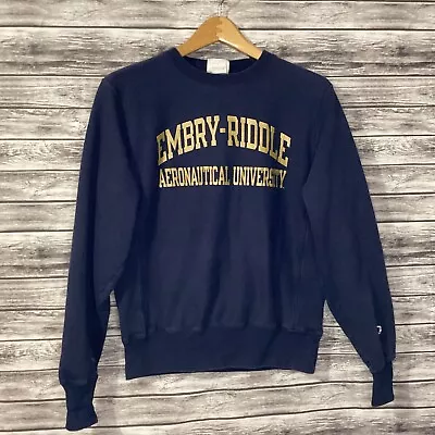 Vintage Champion Reverse Weave Sweatshirt Embry-Riddle Aeronautical University  • $40