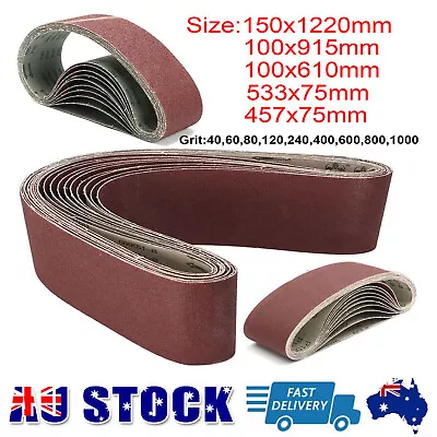 Sanding Belts 100x914 610mm 75x533 457mm 150x1220mm P40-1000 Grits Sander Sheet • $21.50