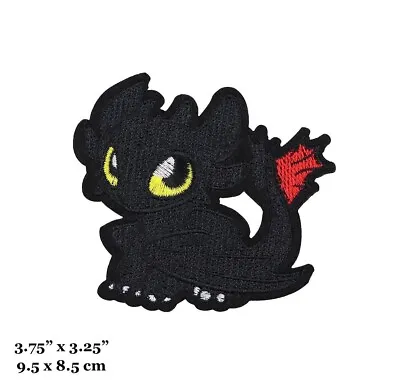 How To Train Your Dragon Toothless Night Fury Movie Embroidered Iron On Patch • $4.99