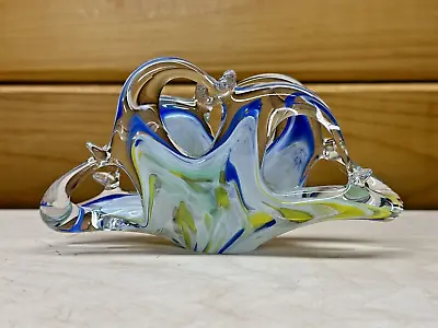 Lavorazione Arte Murano Blown Glass Napkin Letter Holder Made In Italy • $25