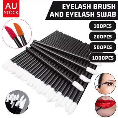 100/500/1000Pcs Lip Gloss Brush Disposable Wands Lipstick Applicator Brushes AU • $6.50