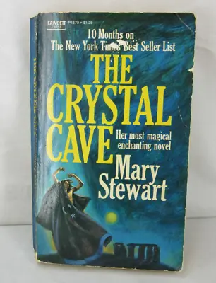 THE CRYSTAL CAVE * 1971 Mary Stewart * Fawcett Crest PB Book - Vintage RARE • $3.97