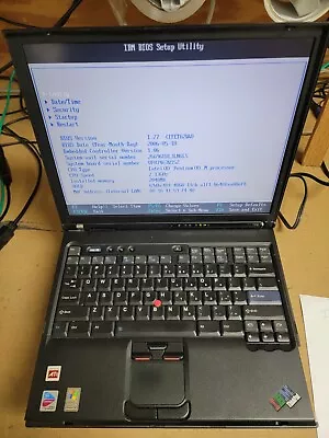 IBM T43p  15  ThinkPad Laptop - POWERS ON AND POSTS - NO HDD - NO AC ADAPTER • $35