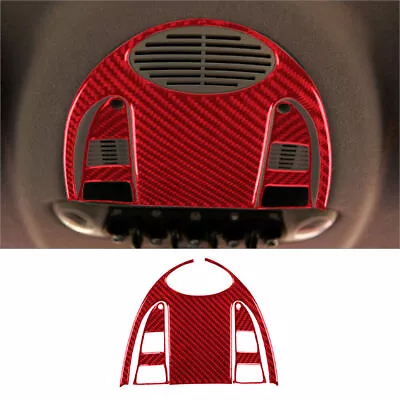 For Mini Cooper 07-10 Red Carbon Fiber Interior Overhead Console Cover Trim 3Pcs • $19.93