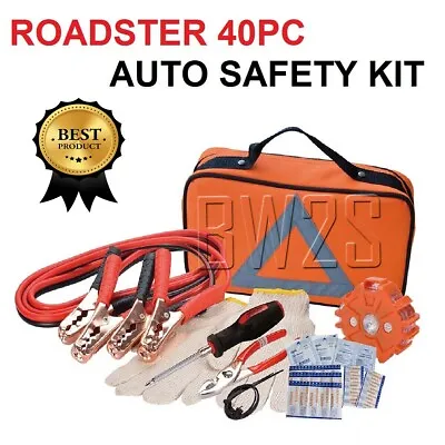 £29.90 • Buy 40pc Professional Emergency Breakdown Road Safety Kit Vehicle Car Van Caravan