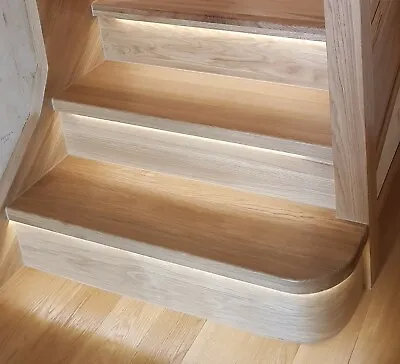 £1198.31 • Buy Oak LED Grooved Staircase Steps Cladding System Full Set With R/H Bullnose