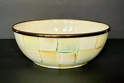 MacKenzie-Childs PARCHMENT CHECK 6” Everyday Bowl – EUC • $59.97