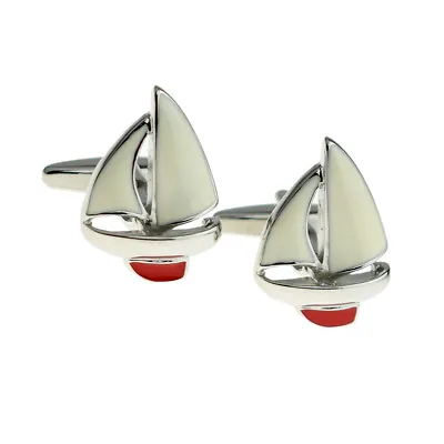 Red Keel Yacht Sailing Sailors Cufflinks Presented In A Box X2NYU016 • $12.43