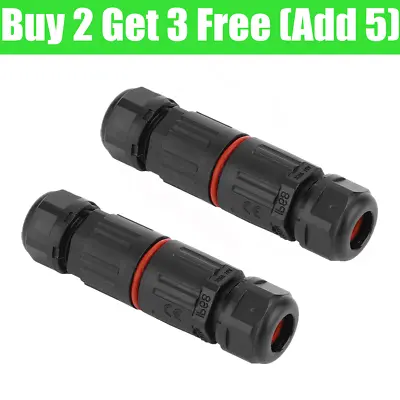 2 Pole Core Joint Outdoor IP67 Waterproof Electrical Cable Wire Connector • £3.08