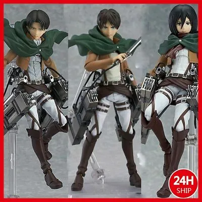 Attack On Titan Action Figure PVC Figma Levi Eren Mikasa Ackerman Assemble Japan • $16.07