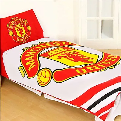 Manchester United 'Pulse' Reversible Single Duvet Quilt Cover Set • £28.99