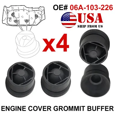 4Pcs Black Engine Cover Grommet Rubber Mounting BUFFER For VW Skoda 06A 103 226 • $11.29