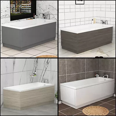 Modern Bathroom MDF Front And End Adjustable Bath Panels & Plinth Various Sizes • £102.99