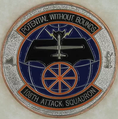 108th Attack Squadron MQ-9 Reaper UAV Air Force Challenge Coin • $14.95