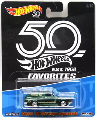 Hot Wheels 2018 50th Favorites Custom 1969 VW Square Back Green CRRR's • $6.99