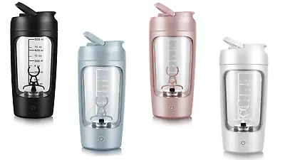 Electric Protein Shaker Bottle With Storage Cup 21 Oz Mixer Portable Blender Gym • $22.59