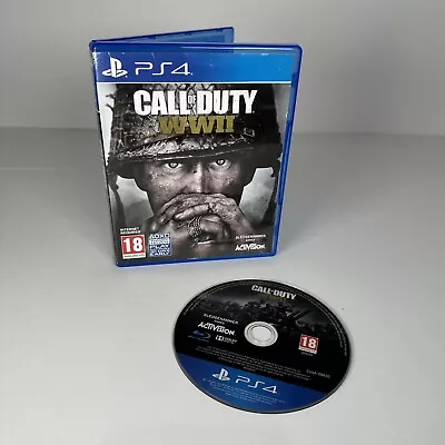 Sony Playstation 4 (PS4) Call Of Duty WWII Game (2017) World War 2 PEGI 18 • £8.95