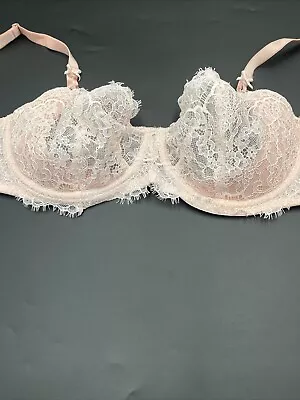 Victoria Secret Dream Angels Size 34 DDD Pink Lace Push Up Without Padding Wire • $15