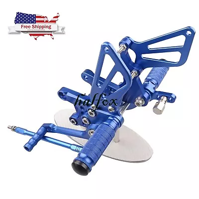 US Blue Rearsets Footpegs Rearset For Suzuki Gsxr 600/750 00-05 GSXR1000 01-04 • $61.99