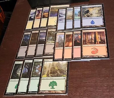 100 MTG Magic The Gathering Basic Land Card Lot 20 Each WBuBRG From Various Sets • $7.99