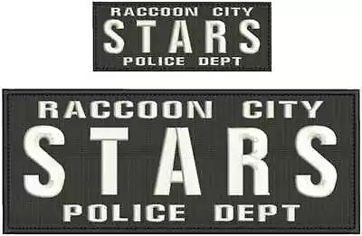 Raccoon City Embroidery Patch 4x10 And 2x5 Hook White And Black • $15.99