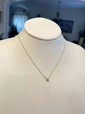 Nadri CZ Pendant Necklace Rose Gold Tone With Defect • $15