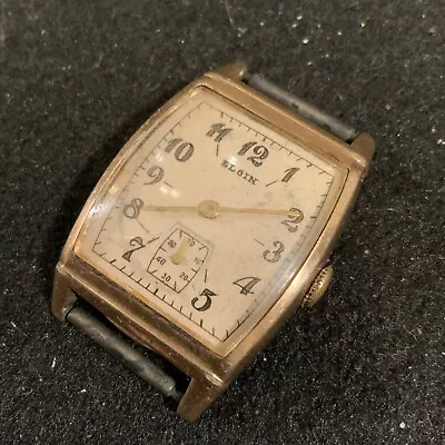 Vintage Antique Elgin Wind Up 554 Gold Filled 15j Mens Watch • $35