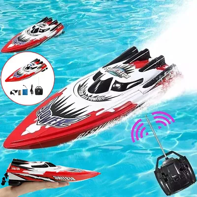 Remote Control Boat High Speed Racing Boat RC Boat Kids Toy Boat Christmas Gift • $28.92