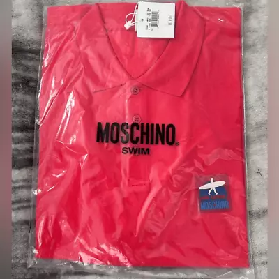 NWTs Moschino Swim Red Polo Shirt Size XXL • $60