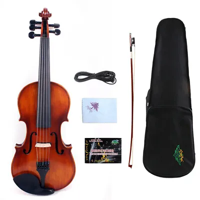 Yinfente 5String 4/4 Electric Violin Spruce+maple Handmade Free Case Bow#EV1 • $169