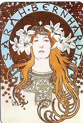 Sarah Bernhardt Alphonse Mucha (Czech 1860-1939) --POSTCARD • $3.99