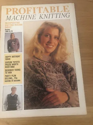 PROFITABLE MACHINE KNITTING MAGAZINE Oct 1989 Patterns & Help For All Machines • £1.50