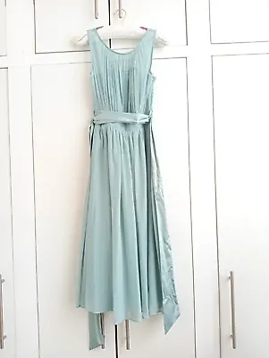 Showcase Mint Mid-length Waisted Floaty Polyester Prom Dress - Size 6 • £20